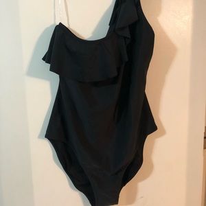 NEW Old Navy bathing suit XXL black one shoulder